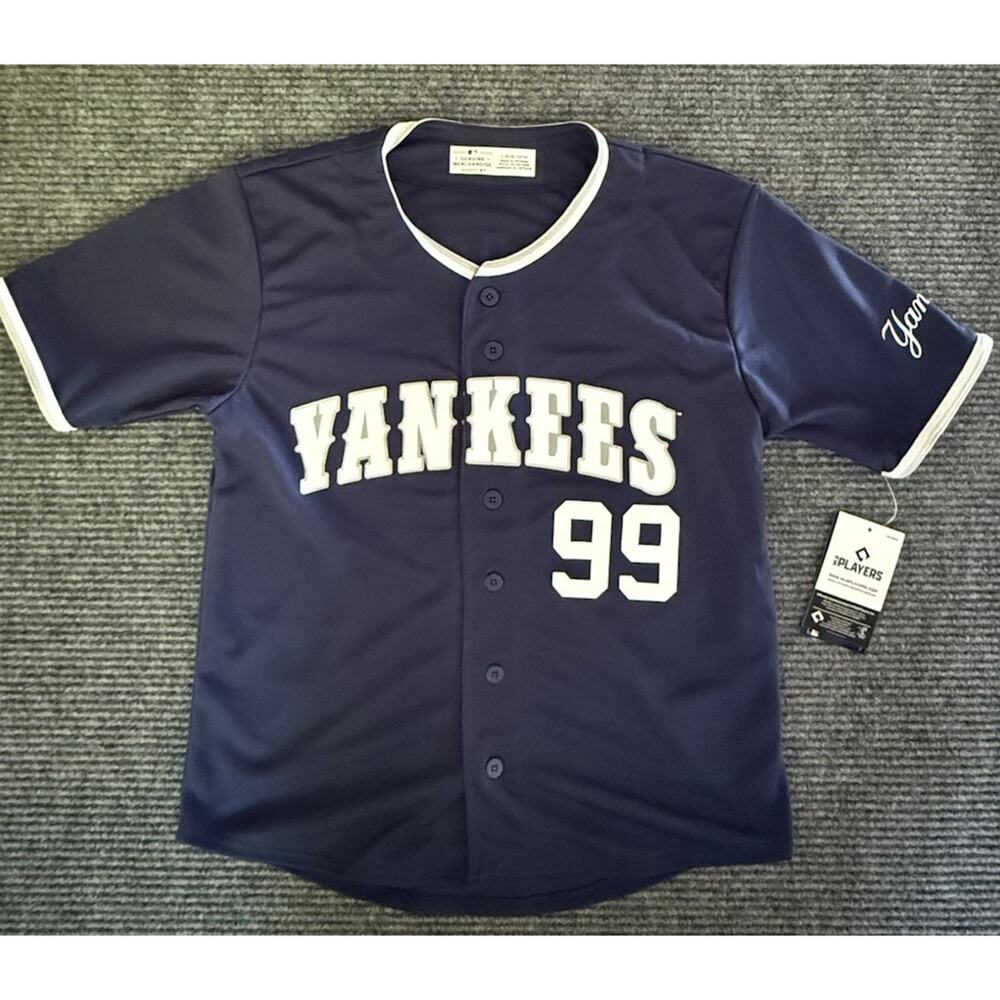 New Aaron Judge NY Yankees Jersey Boys Size L 12/14 Navy Blue NWT MLB